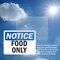 Signmission Food Only, 14 in W x Rectangle, Plastic OS-2PACK-NS-P-1014-L-12826 - alternate 2